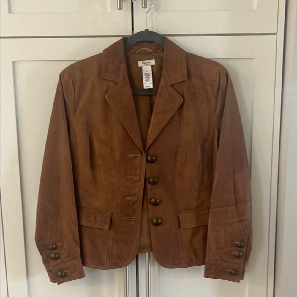 liz & co. leather jacket